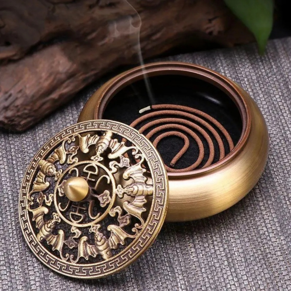 Antique Copper Style Incense and Aromatherapy Burner For Home Use, Bedroom Decor